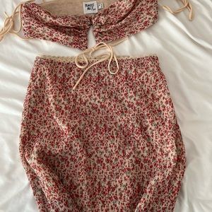 Princess Polly Floral skirt & tie top